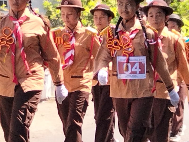 Gerak Jalan Tingkat instansi di desa wonorejo